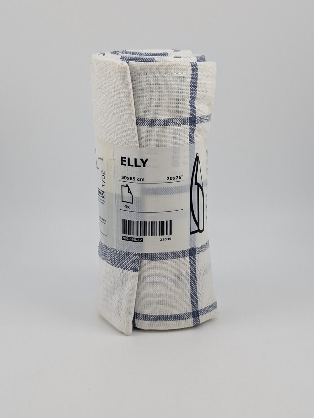 NEW IKEA Elly White Blue Cotton Kitchen Towel Set of 4 20 X 26 - #700.696.37